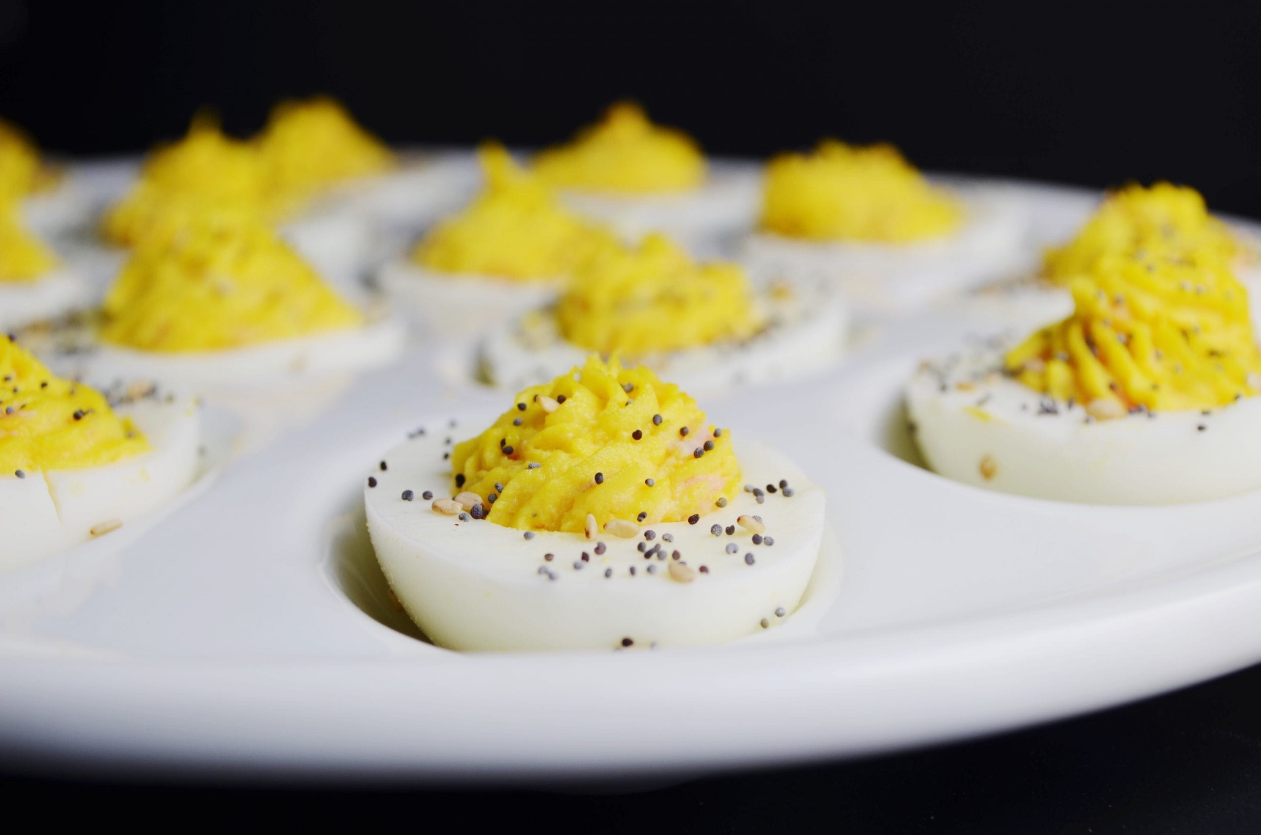 Smoked Salmon Everything Deviled Eggs - My Modern Cookery
