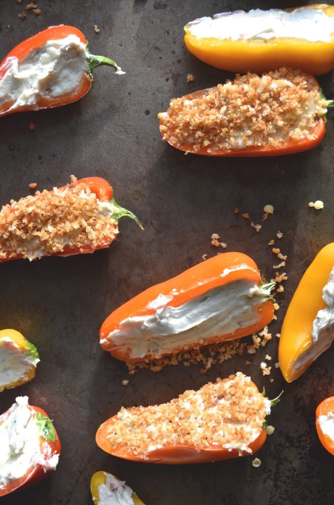 Sweet Pepper Poppers with Bleu Cheese and Bacon