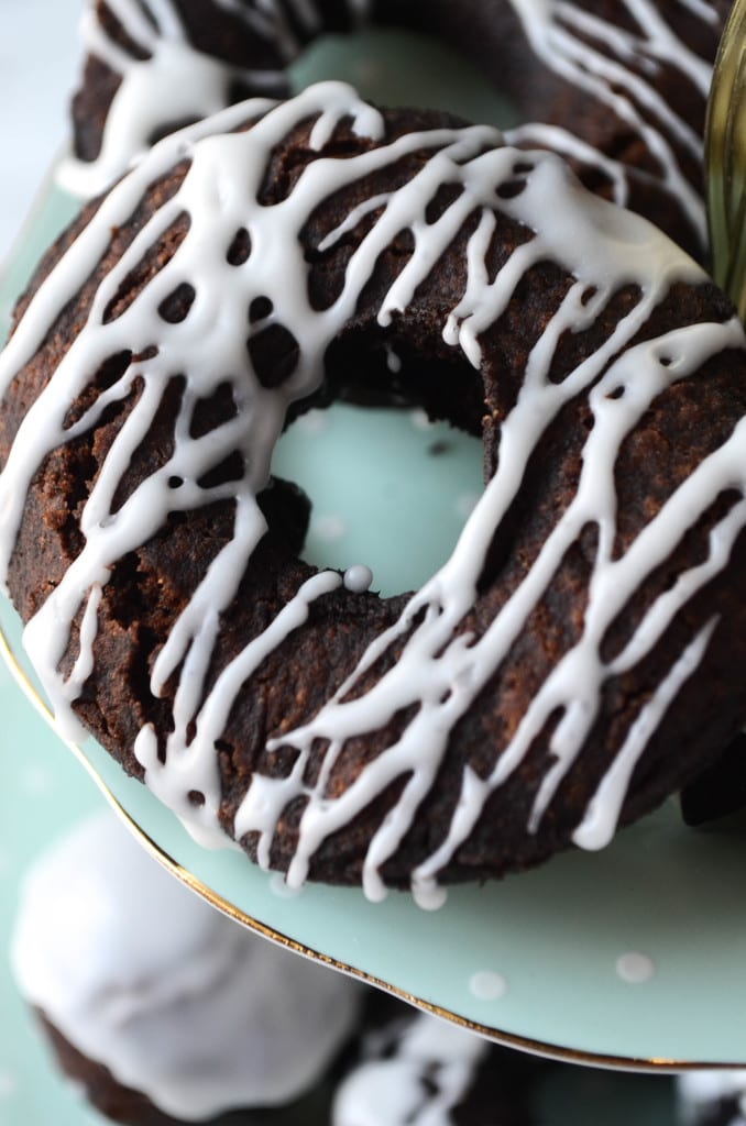 Chocolate Donuts with Bourbon Glaze