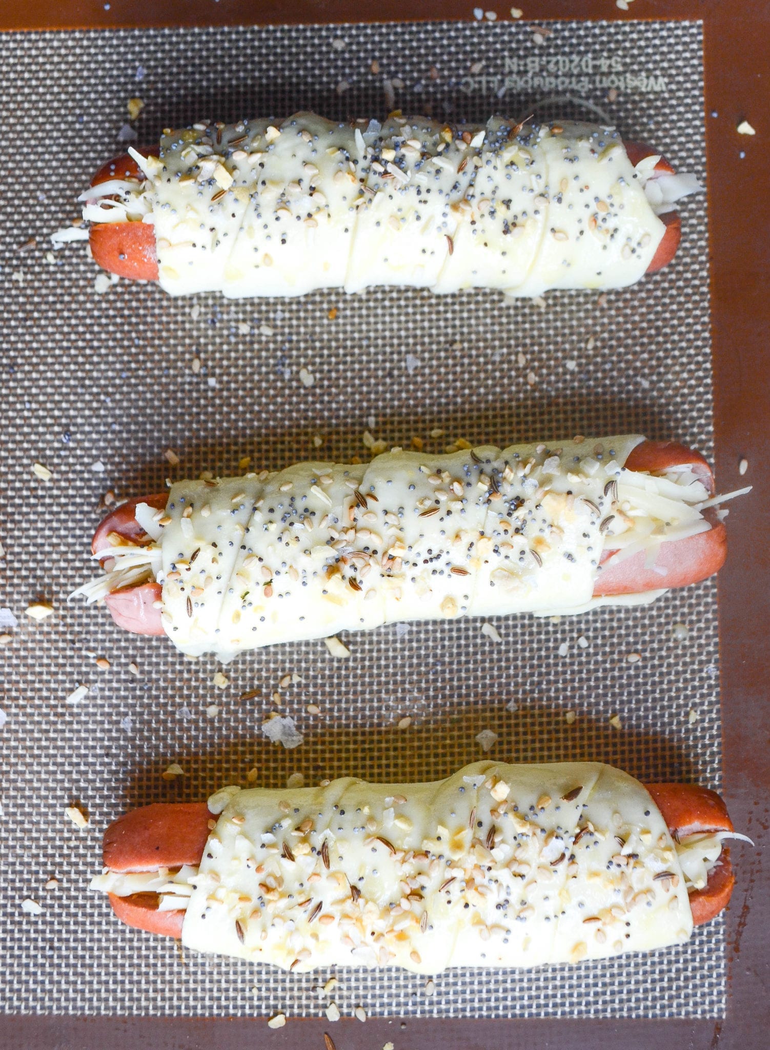 Cheesy Everything Dogs in a Blanket My Modern Cookery
