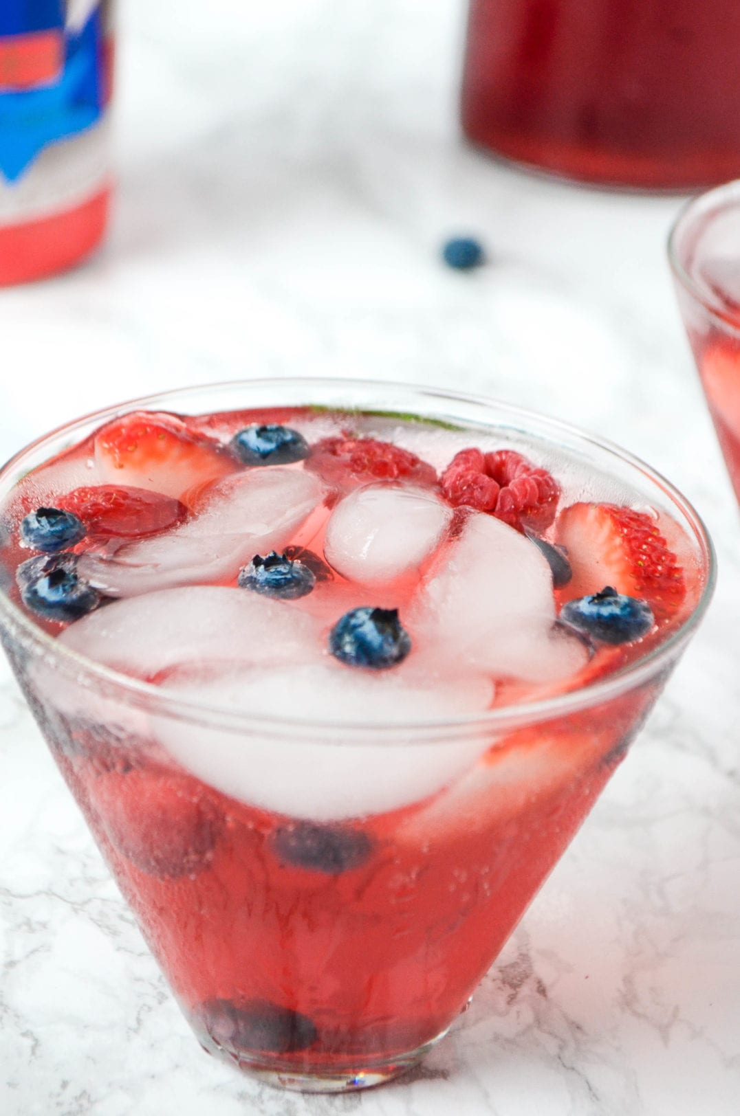 Sparkling Hibiscus Berry Cocktail