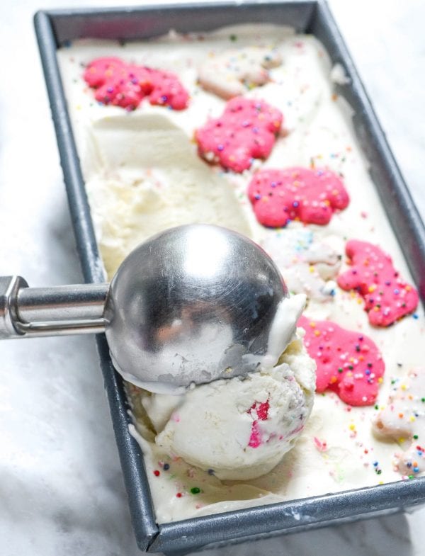 Frosted Animal Cracker NoChurn Ice Cream My Modern Cookery