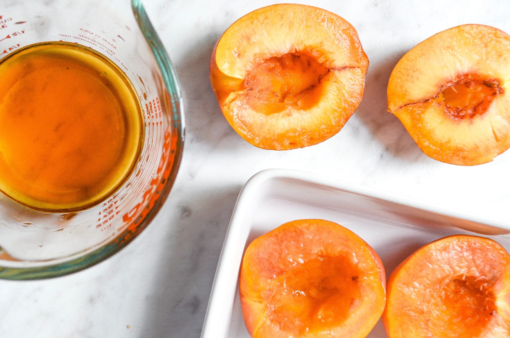 Baked Bourbon Soaked Nectarines With Brûléed Sugar