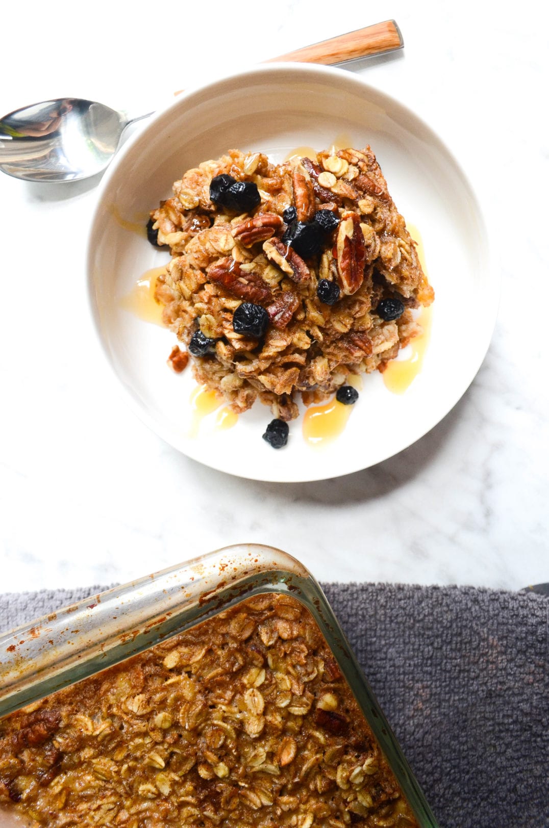Blueberry Pecan Baked Oatmeal