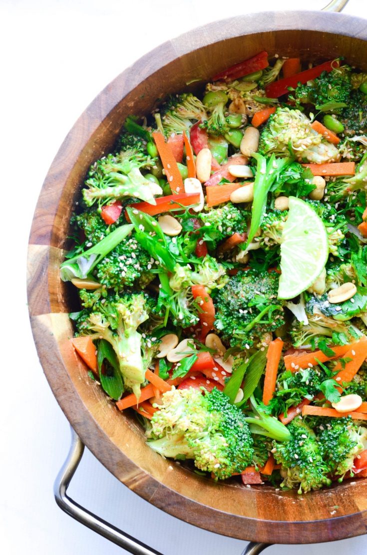 Thai Broccoli Salad With Spicy Peanut Dressing