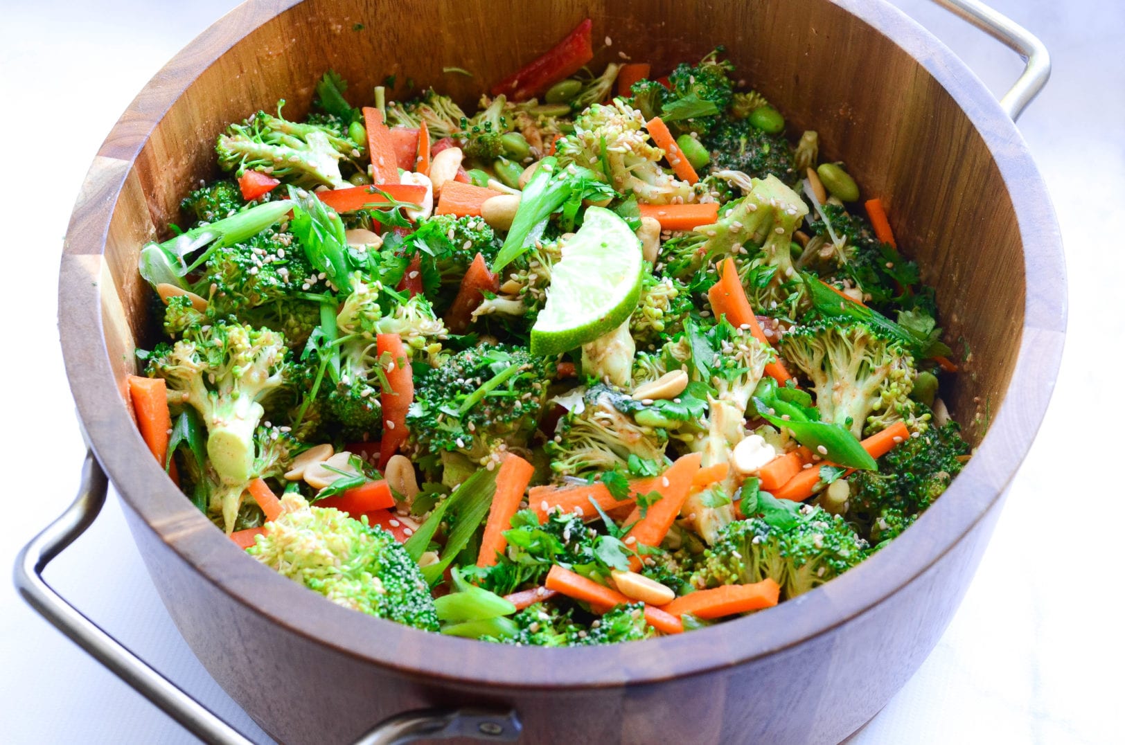 Thai Broccoli Salad With Spicy Almond Dressing