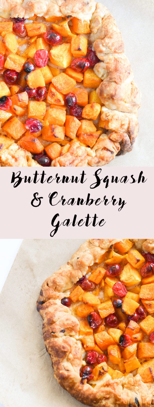 Butternut Squash and Cranberry Galette