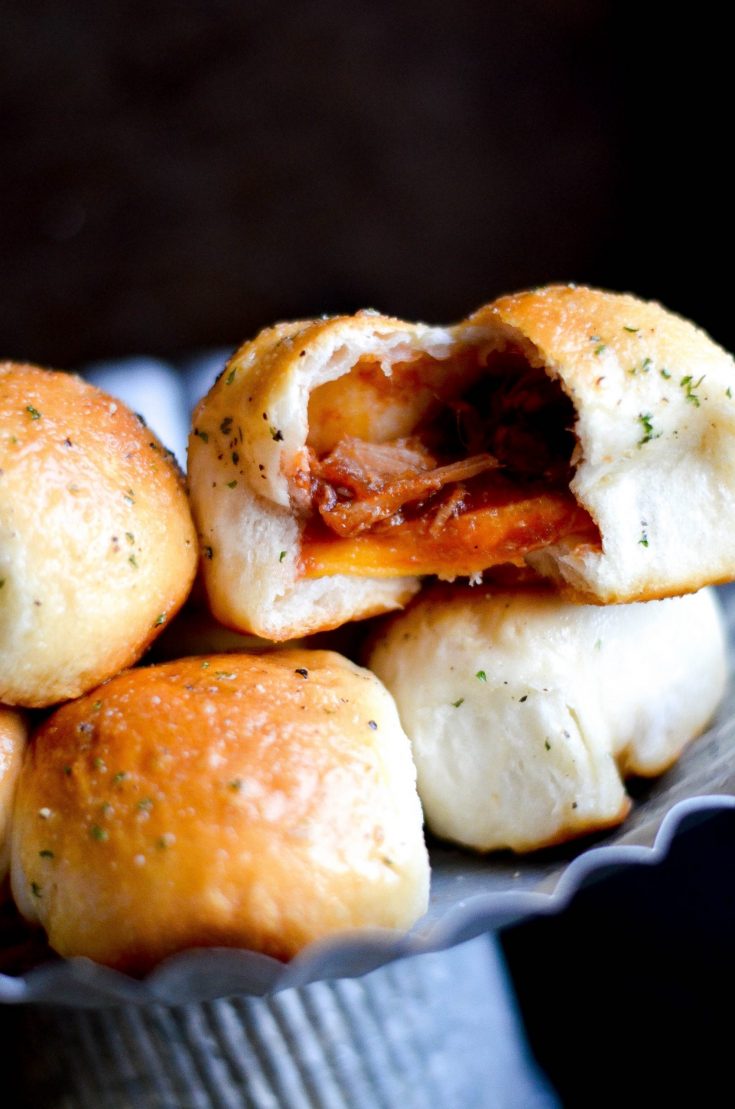 Cheesy BBQ Pulled Pork Bombs