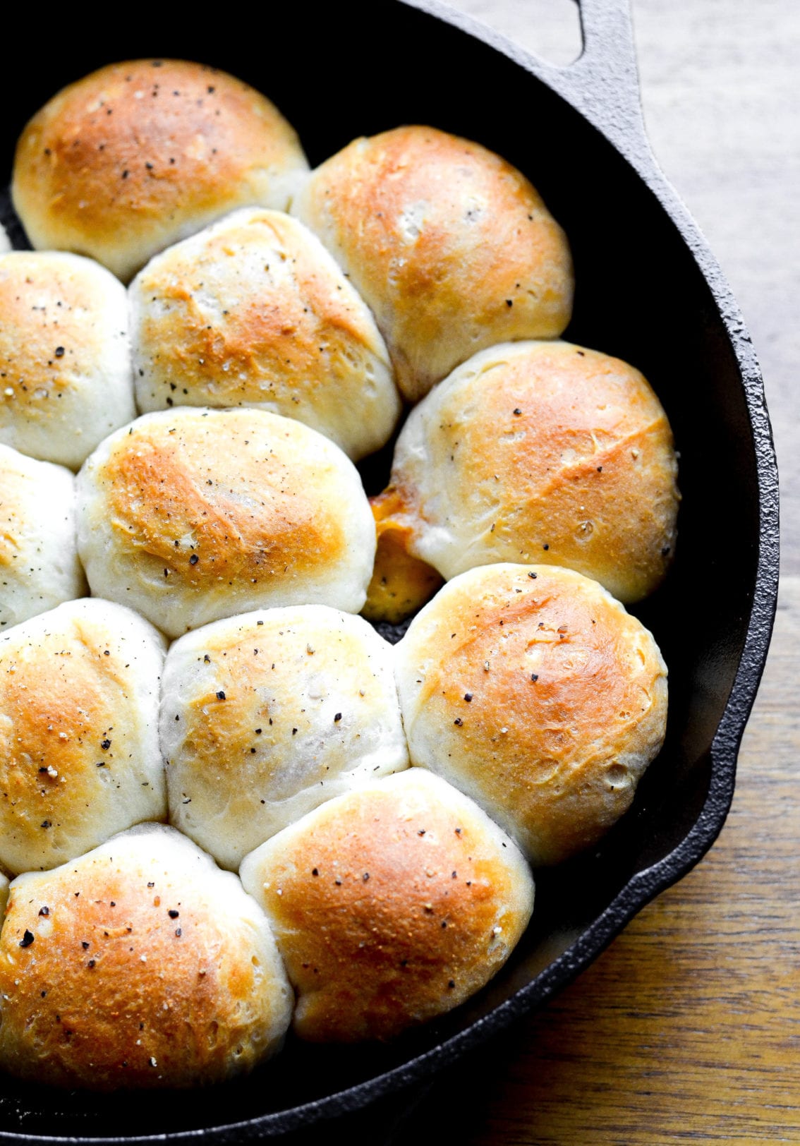 pork bombs in cast iron skillet