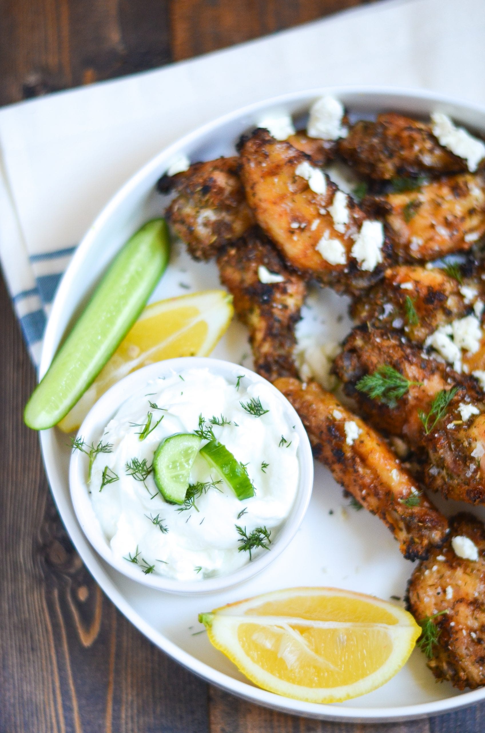 Baked Greek Chicken Wings with Tzatziki My Modern Cookery
