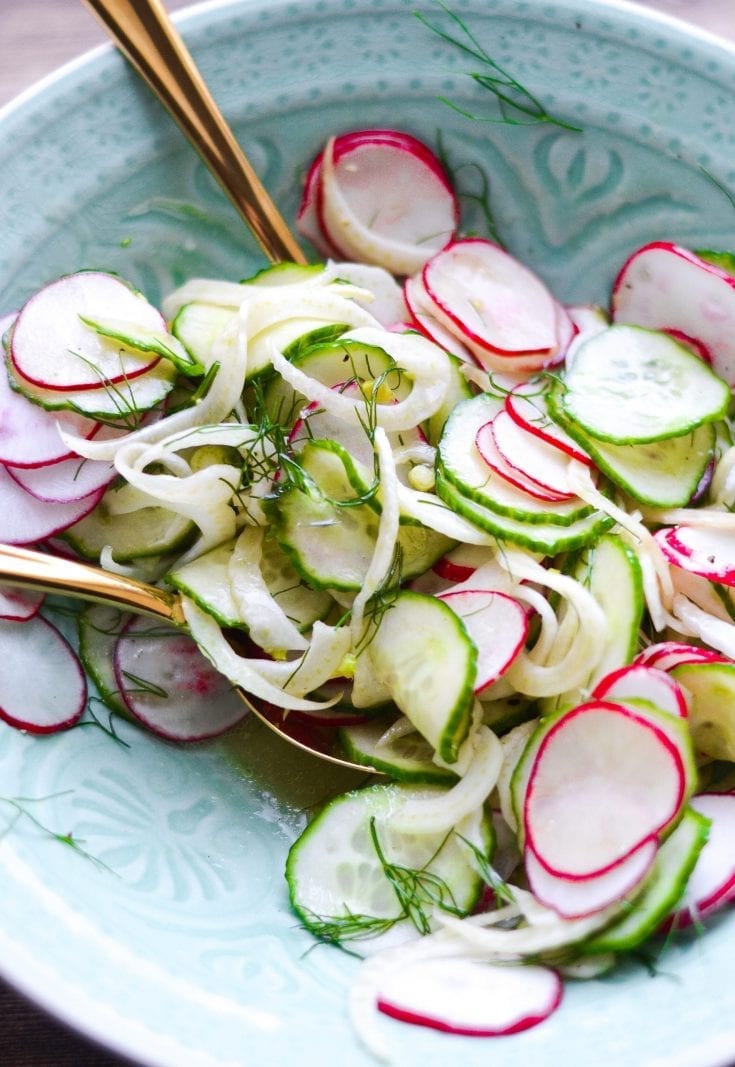 Cucumber, Radish and Fennel Salad with Mandarin Vinaigrette