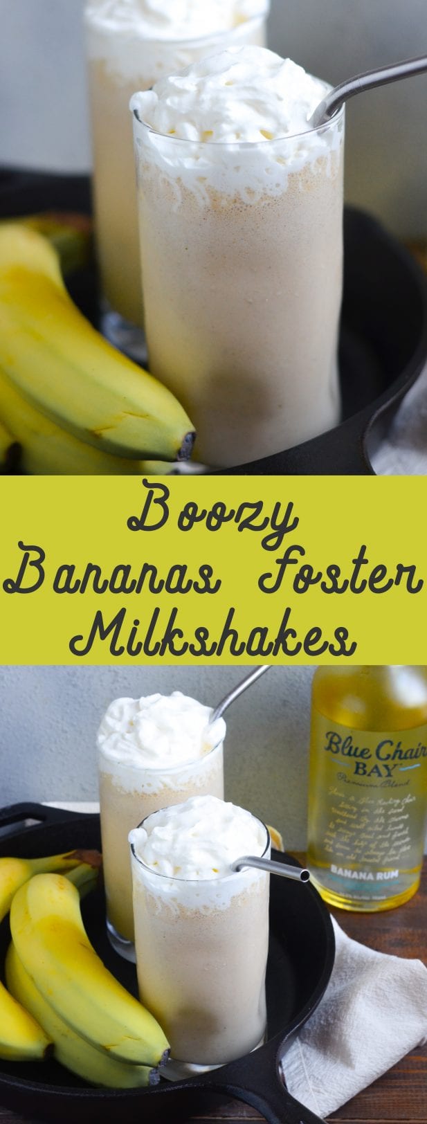 Boozy Bananas Foster Milkshakes