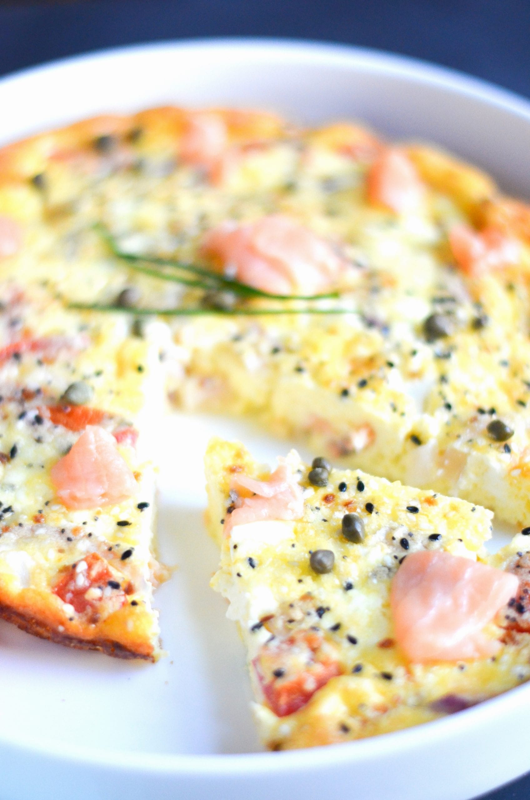 Crustless Smoked Salmon Everything Quiche