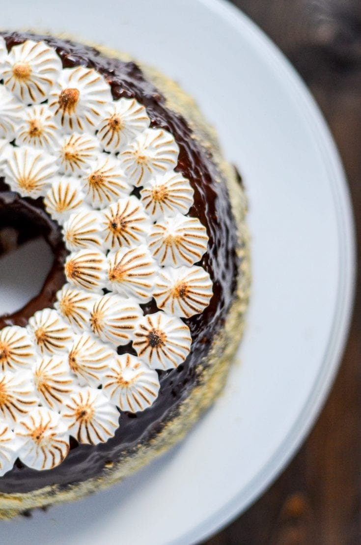 S'mores Angel Food Cake