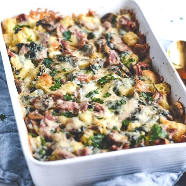 Ham, Mushroom and Spinach Strata My Modern Cookery