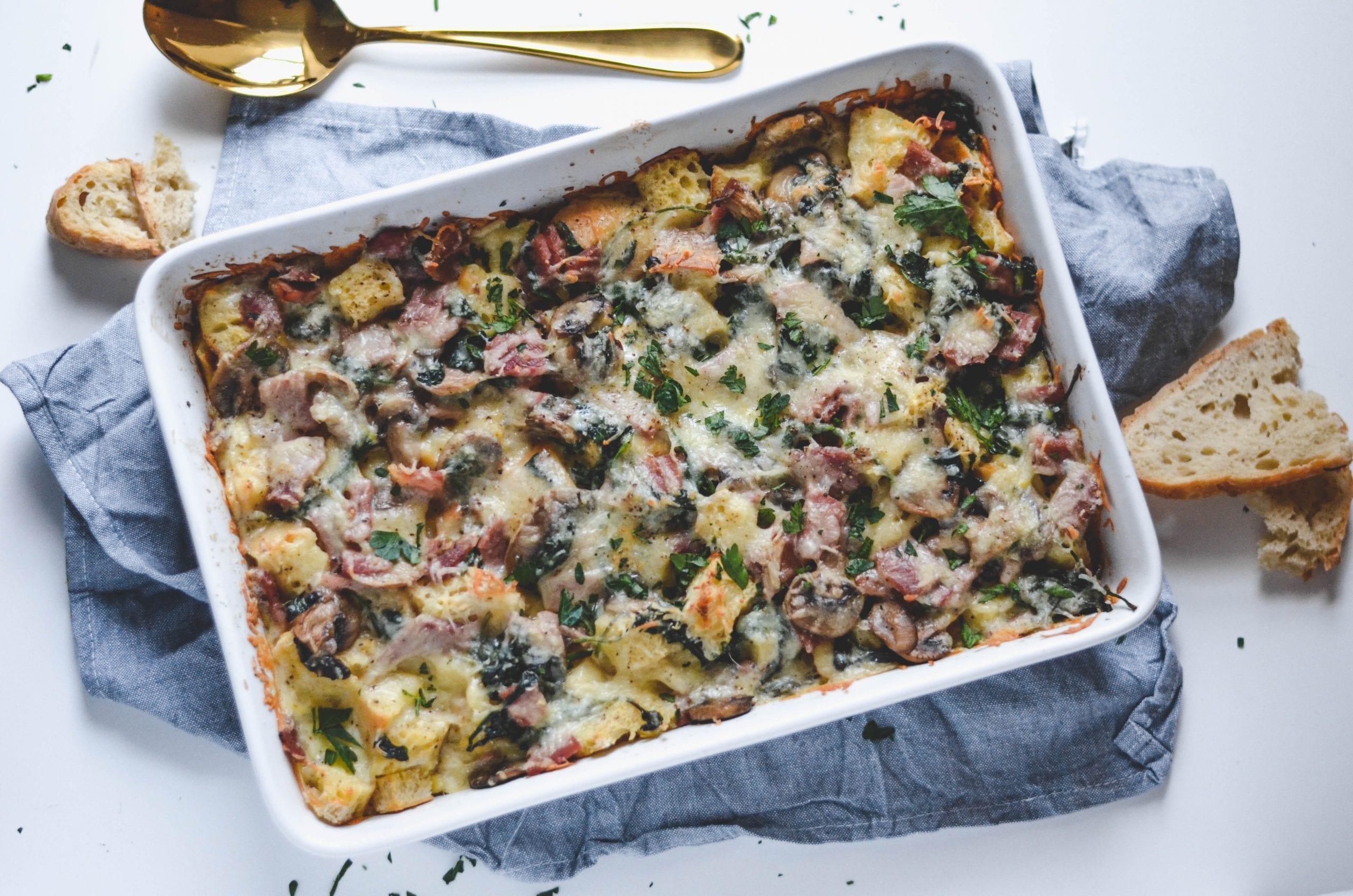 Ham Mushroom and Spinach Strata (2 of 4)