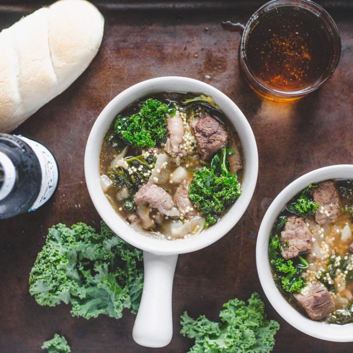 Beef, Onion, and Kale Stew