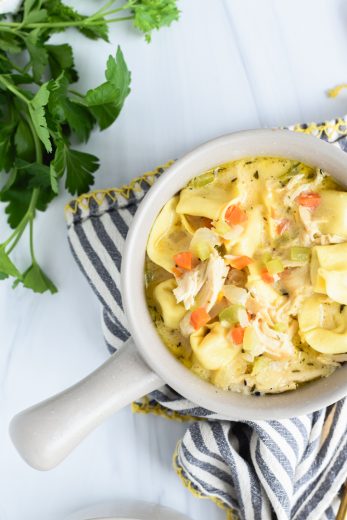 Creamy Chicken Tortellini Soup - My Modern Cookery