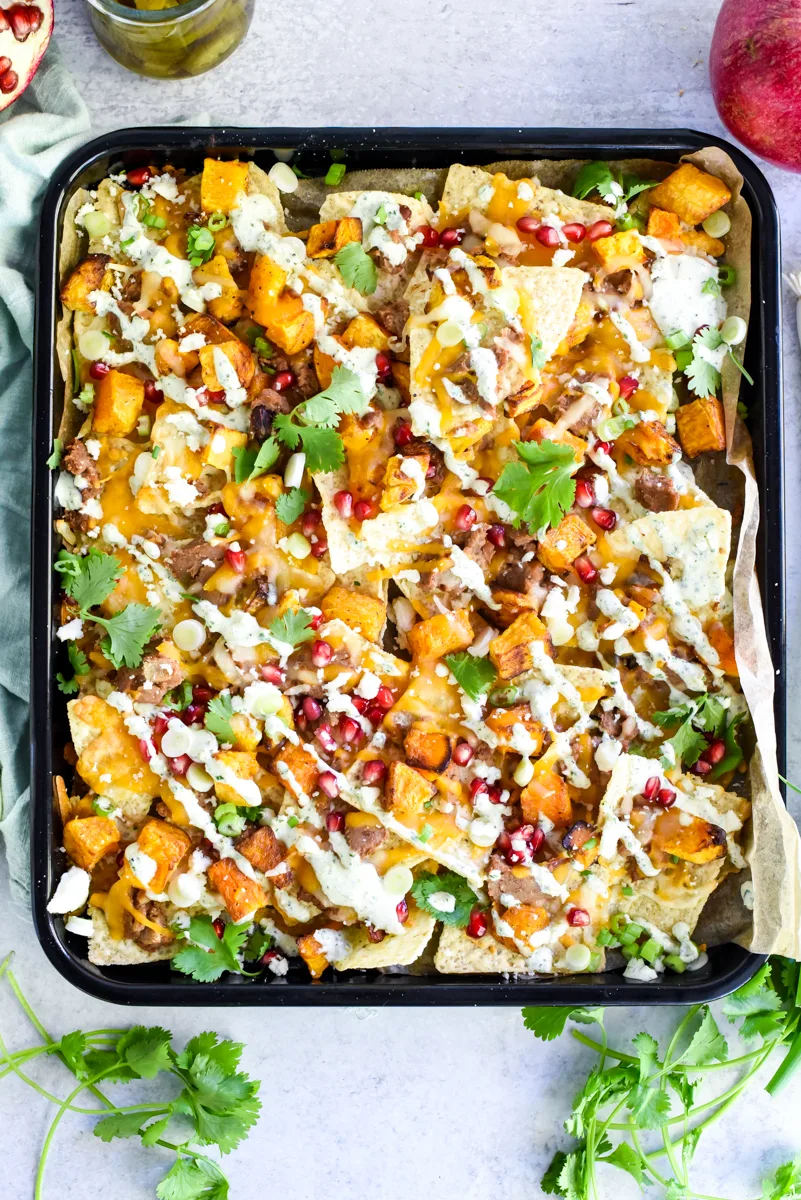 Vegetarian Winter Squash Nachos - My Modern Cookery
